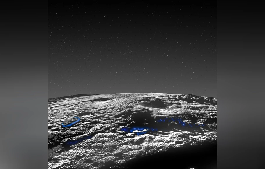 Gambar yang dirilis NASA menunjukkan wilayah vulkanik es planet mini Pluto.