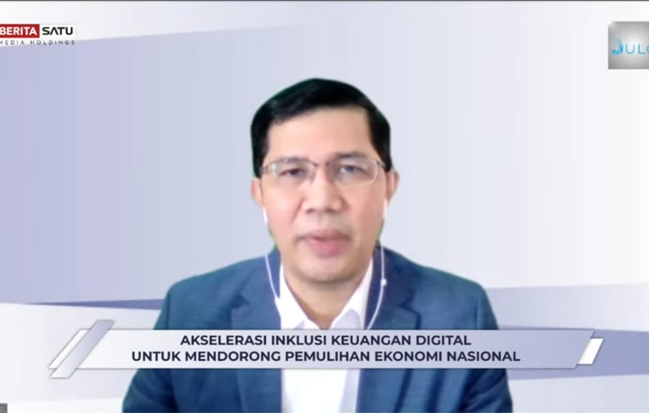 Direktur Eksekutif Indonesia ICT Institute Heru Sutadi dalam webinar “Akselerasi Inklusi Keuangan Digital untuk Mendorong Pemulihan Ekonomi Nasional” yang digelar Majalah Investor dan Beritasatu Media Holdings bekerja sama dengan Julo, 7 April 2022.