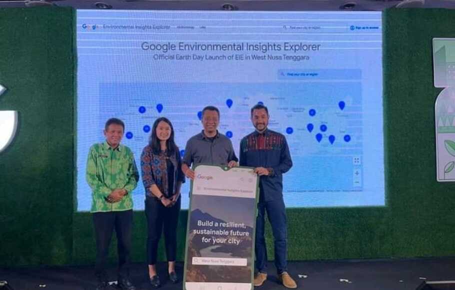Peluncuran Google Environmental Insights Explorer (EIE) di NTB, Jumat 22 April 2022.