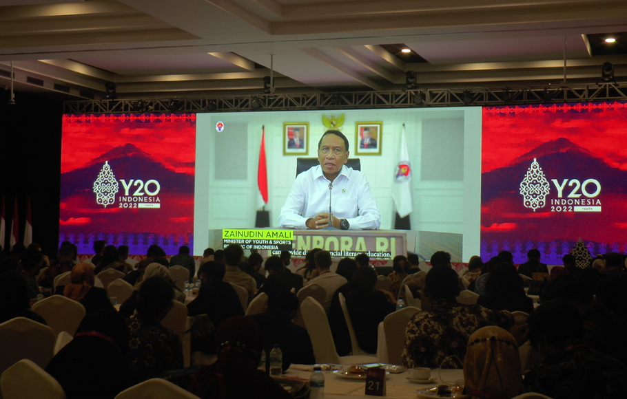 Menteri Pemuda dan Olahraga Republik Indonesia (Menpora RI) Zainudin Amali di Pra KTT Y-20, di Lombok, Nusa Tenggara Barat, Sabtu 23 April 2022.