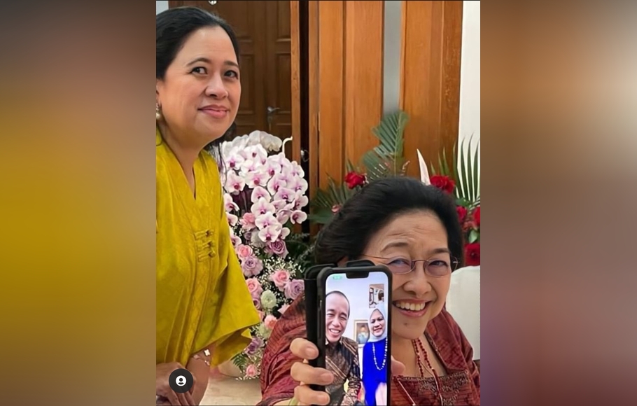 Ketua Umum PDI Perjuangan Megawati Soekarnoputri dan Ketua DPR Puan Maharani.