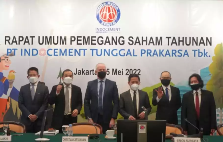 PT Indocement Tunggal Prakarsa Tbk (INTP) menggelar Rapat Umum Pemegang Saham Tahunan (RUPST) di Jakarta, Rabu (25/5/2022).