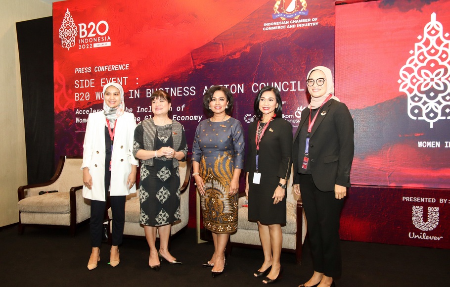 Women in Business Action Council (B-20 WiBAC), merupakan salah satu gugus tugas dari Presidensi B-20 Indonesia, menggelar forum bertema Accelerating Inclusion of Women MSMEs in The Global Economy pada Jumat 17 Juni 2022.