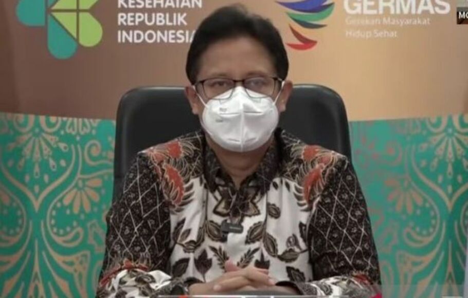 Tangkapan layar Menteri Kesehatan Budi Gunadi Sadikin saat menyampaikan pidato dalam HUT Ke-71 Ikatan Bidan Indonesia (IBI) secara virtual yang diikuti dari YouTube di Jakarta, Jumat, 24 Juni 2022.