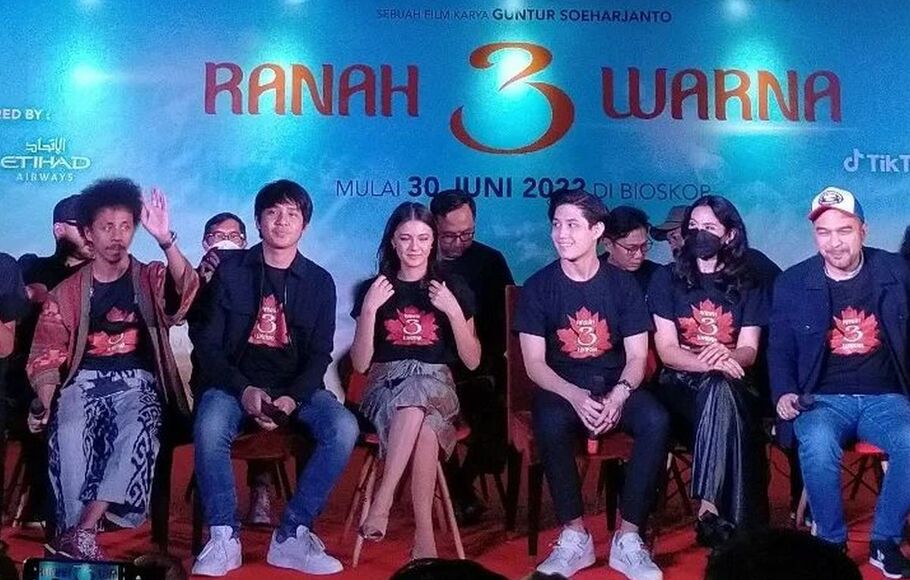 Acara peluncurkan Film berjudul Ranah 3 Warna, Jumat, 24 Juni 2022.