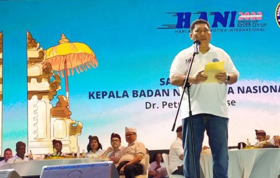 Kepala BNN Komjen Pol Petrus Reinhard Golose, dalam peringatan Hari Anti Narkoba Internasional (HANI) 2022, di Bali, Minggu (26/6)