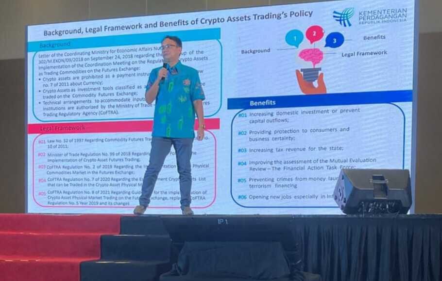 Wakil Menteri Perdagangan, Jerry Sambuaga, saat berbicara pada Blockchain Malaysia Get Connected 2022, di Resort Genting Highland, Malaysia, 24-25 Juni 2022