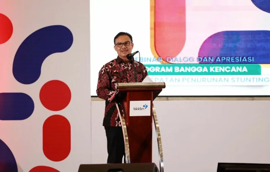 Kepala Badan Kependudukan dan Keluarga Berencana Nasional (BKKBN) Hasto Wardoyo, saat memberikan kata sambutan di Kota Medan, Sumatera Utara, Rabu, 6 Juli 2022.