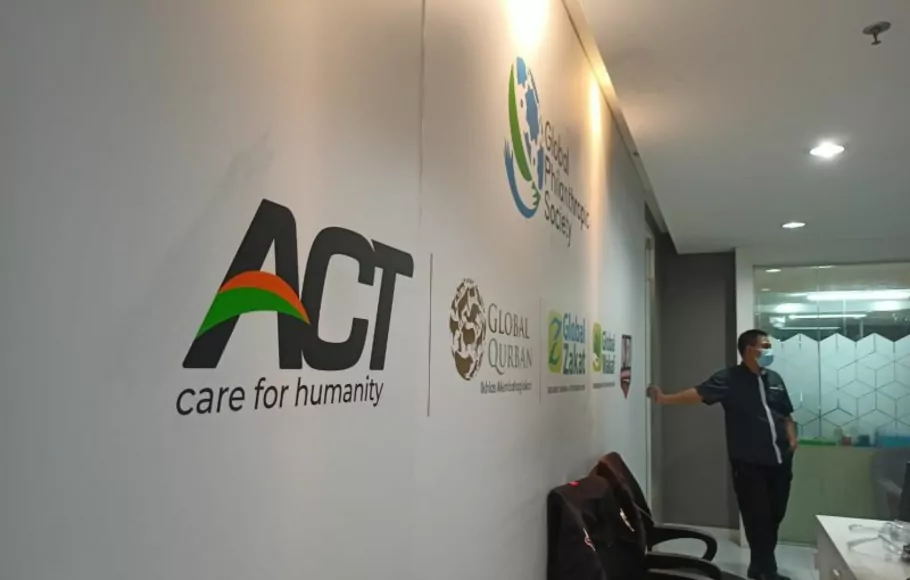 Suasana Kantor Aksi Cepat Tanggap (ACT) di Jakarta setelah Kementerian Sosial mencabut izin penyelenggaraan pengumpulan uang dan barang lembaga filantropi tersebut pada Rabu 6 Juli 2022.