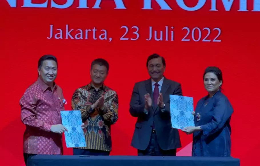 Acara silaturahmi dan perkenalan Kadin Indonesia Komite Tiongkok (KIKT) di Jakarta, Sabtu (23/7/2022).