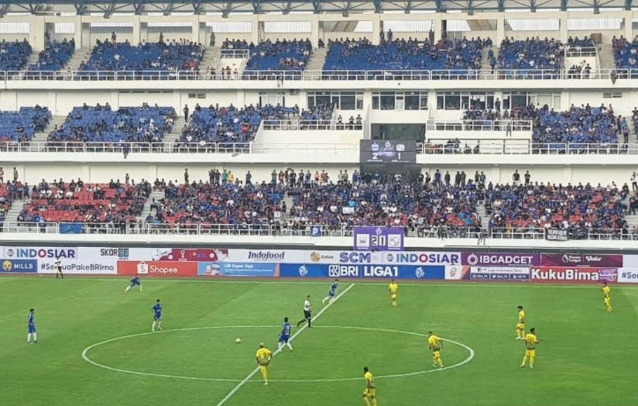 Pertandingan Liga 1 Indonesia 2022/2023 antara PSIS Semarang yang menjamu Barito Putera di Stadion Jatidiri Semarang, Sabtu, 6 Agustus 2022.