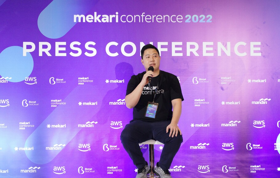 COO Mekari Anthony Kosasih dalam acara Mekari Conference secara hybrid, 11 Agustus 2022