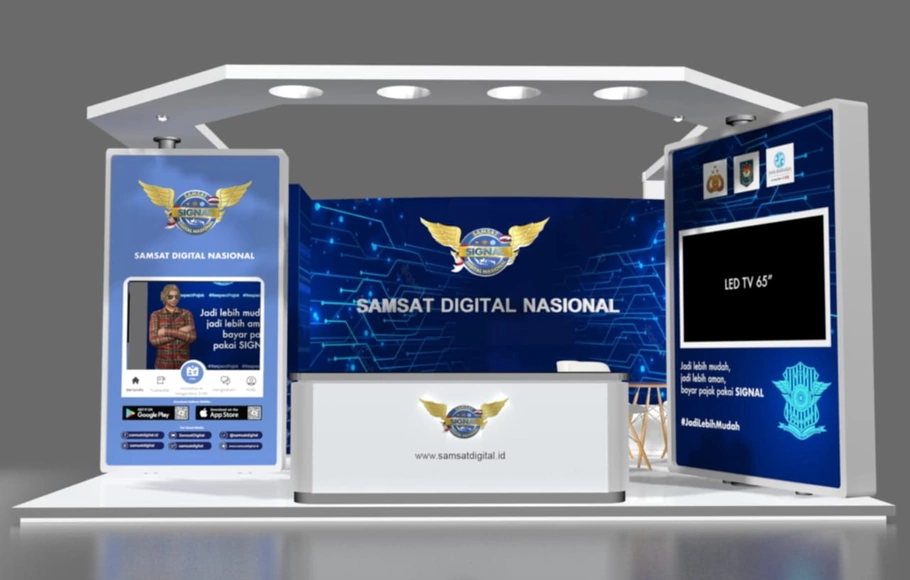Stan Aplikasi Samsat Digital Nasional atau Signal di GIIAS 2022.