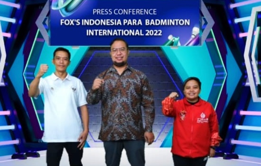 Konferensi pers turnamen Indonesia Para Badminton International 2022.