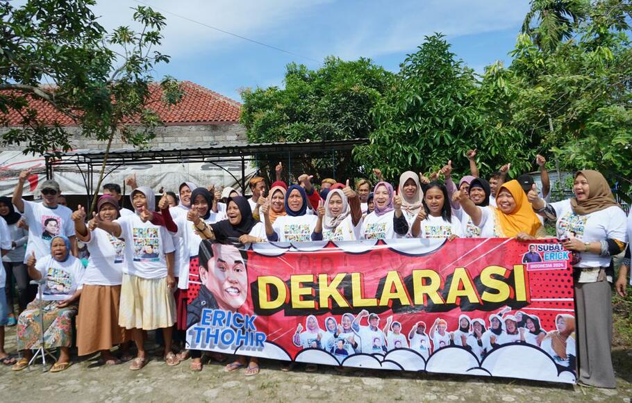Masyarakat Subang, Jawa Barat, deklarasi dukung Erick Thohir di Pilpres 2024, Minggu, 14 Agustus 2022