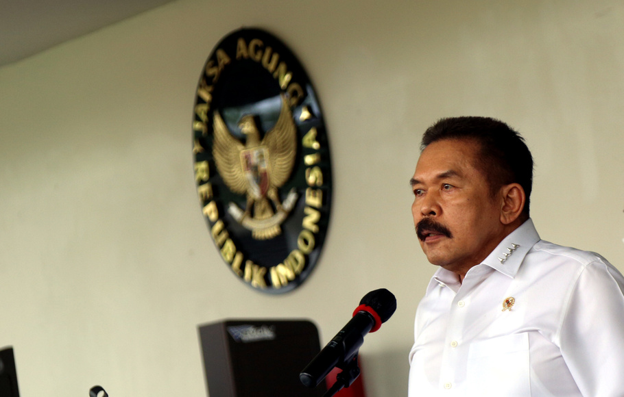 Jaksa Agung RI ST Burhanuddin memberikan keterangan pasca dijemputnya pemilik Duta Palma Group/ Darmex Group, Surya Darmadi di gedung Kejaksaan Agung, Jakarta, Senin 15 Agustus 2022.