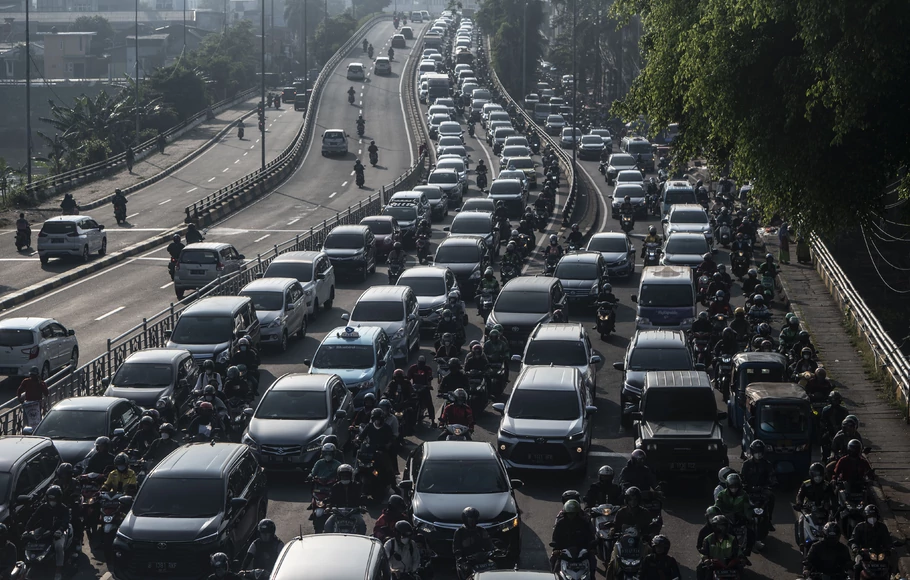 Ilustrasi kemacetan Jakarta.