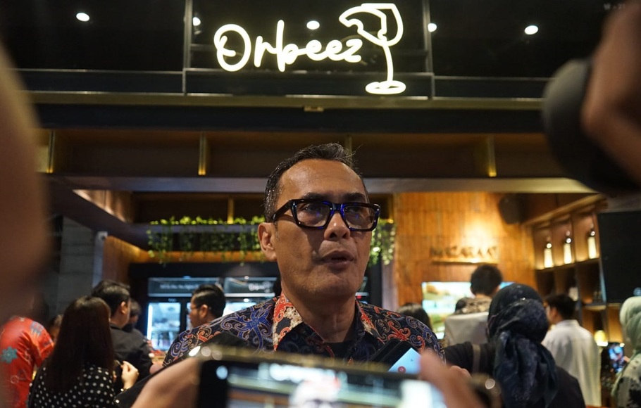 Direktur PT Anugerah Pangan Lestari, Hendra pada pembukaan gerai makanan dan minuman Orbeez di kawasan SCBD, Jakarta Selatan, Jumat 19 Agustus 2022.
