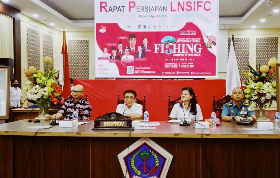 Konferensi pers Piala Presiden dalam Likupang Nort Sulawesi International Fishing Competition (LNSIFC) 2022.