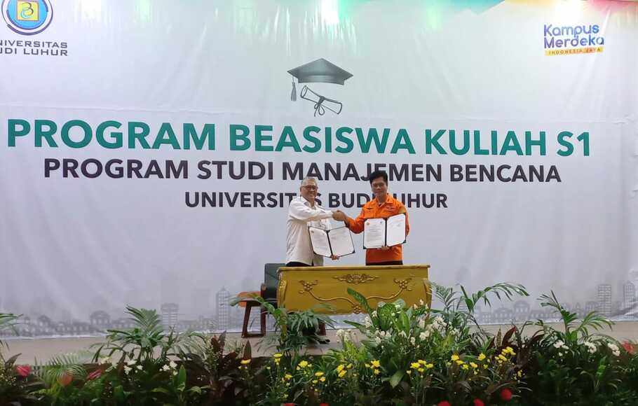 Universitas Budi Luhur (UBL) meluncurkan program Beasiswa Kuliah S1 untuk Program Studi Manajemen Bencana, Fakultas Ekonomi dan Bisnis UBL, Rabu, 31 Agustus 2022.