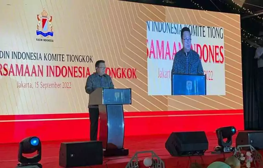 Ketua Kadin Indonesia Komite Tiongkok (KIKT) Garibaldi Thohir dalam acara 