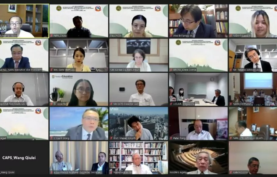 Kegiatan 67th Executive Council Meeting EROPA secara virtual, Selasa (13/9/2022)