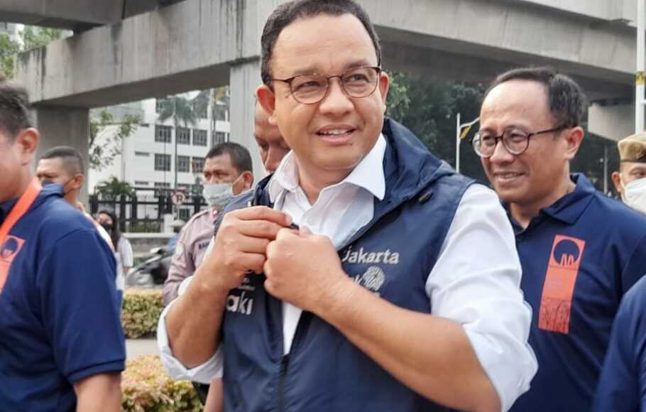 Gubernur DKI Jakarta Anies Baswedan di Taman Literasi Martha Tiahahu, Minggu 18 September 2022