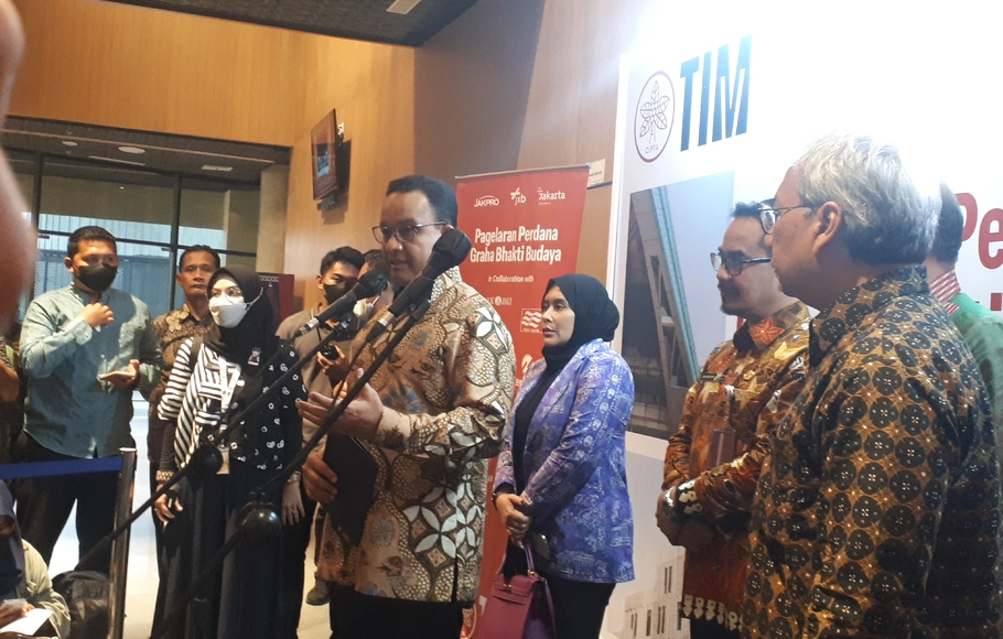 Gubernur DKI Jakarta Anies Baswedan saat kunker ke Taman Ismail Marzuki (TIM), Cikini, Jakarta Pusat, Jumat 23 September 2022