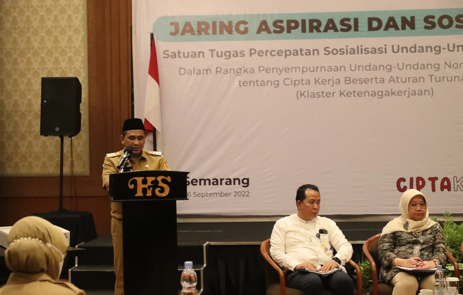 Wakil Gubernur Jawa Tengah (Jateng) Taj Yasin Maimoen menghadiri acara 