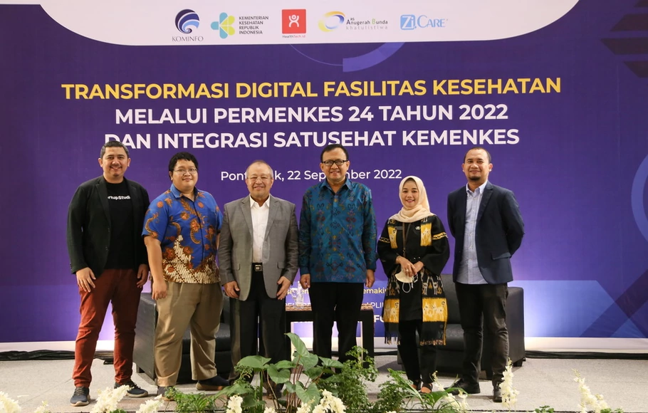 Kementerian Komunikasi dan Informatika bersama Asosiasi Healthtech Indonesia (AHI) menyelenggarakan webinar Transformasi Digital Faskes Permenkes 24 Tahun 2022 dan Integrasi Satusehat berkonsep hybrid pada Kamis 22 September 2022.