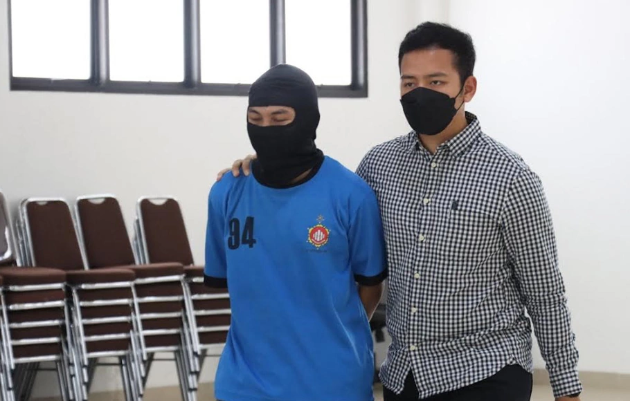 Pelaku perdagangan anak SH (32) diamankan di Mapolres Bogor, Cibinong, Kabupaten Bogor, Rabu, 28 September 2022.