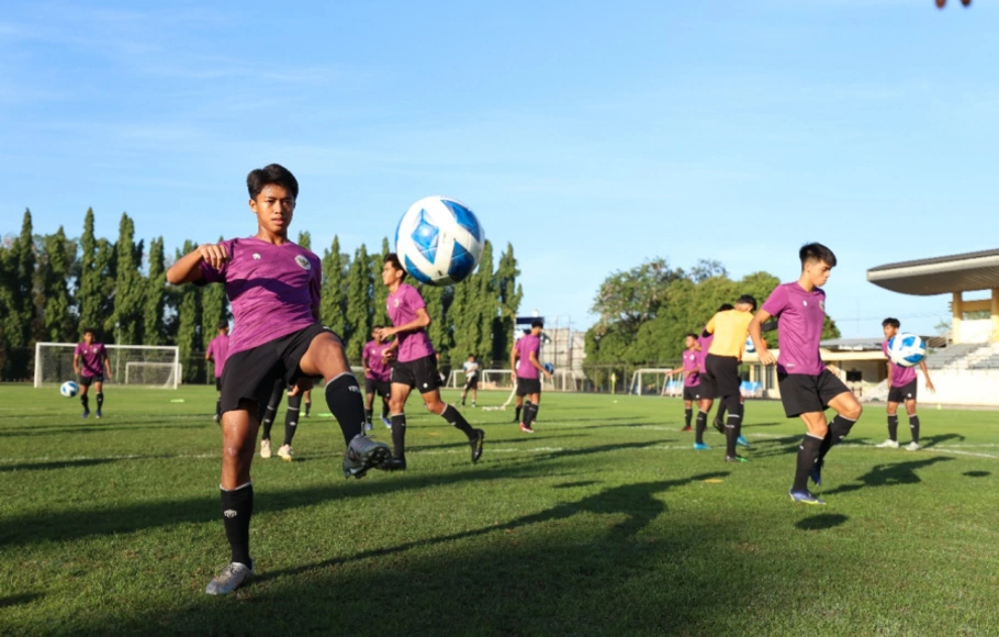 Timnas U-17 Indonesia berlatih di Bogor. 