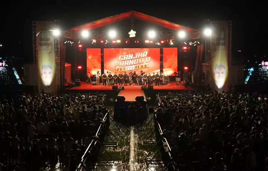 Ganjar Pranowo Festival #3 digelar di lapangan Brebes, Kota Bandar Lampung, Sabtu, 1 Oktober 2022.