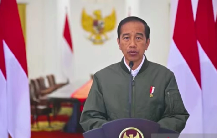 Tangkapan layar - Presiden Joko Widodo (Jokowi) memberikan keterangan pers di Istana Kepresidenan Bogor, Jawa Barat, Minggu, 2 Oktober 2022.