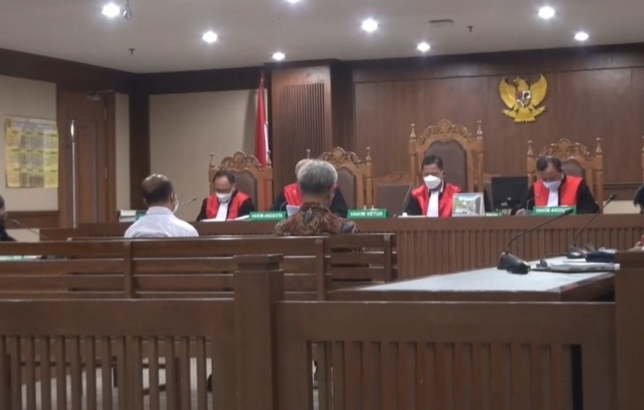 Sidang kasus korupsi kartu tanda penduduk elektronik (e-KTP) di Pengadilan Negeri Jakarta Pusat.