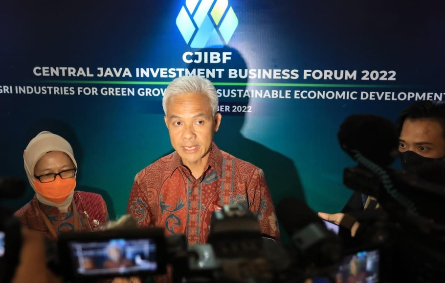 Gubernur Jawa Tengah Ganjar Pranowo di ajang Central Java Investment Bussiness Forum (CJIBF) 2022.