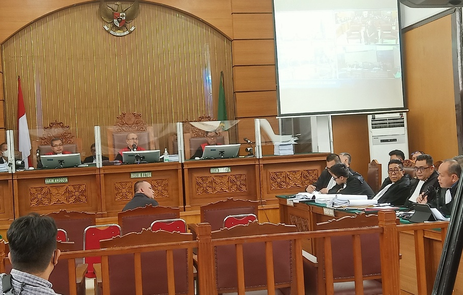 Aryanto saat dihadirkan sebagai saksi dalam kasus obstruction of justice terkait pembunuhan berencana terhadap Brigadir J untuk terdakwa Hendra Kurniawan dan Agus Nurpatria Adi Purnama di Pengadilan Negeri Jakarta Selatan (PN Jaksel), Kamis, 10 November 2022.