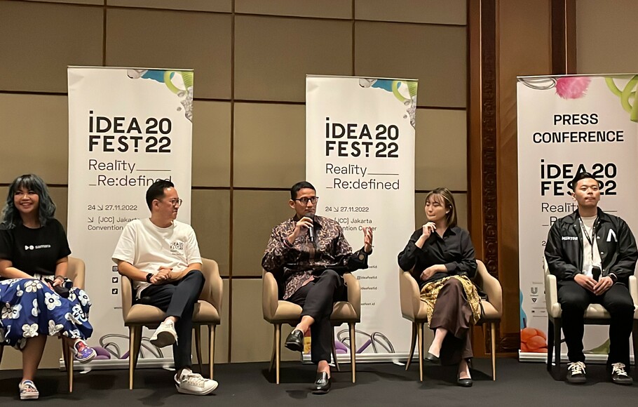 Festival ekonomi kreatif tahunan, IdeaFest kembali digelar di Jakarta Convention Center (JCC), Senayan, Jakarta, Kamis 24 November 2022. 