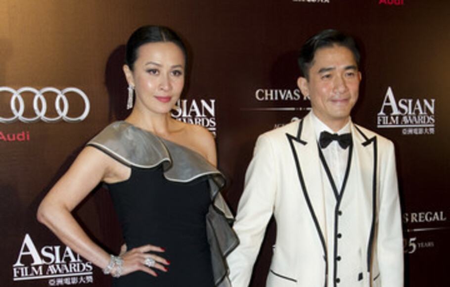 Tony Leung dan istri. 