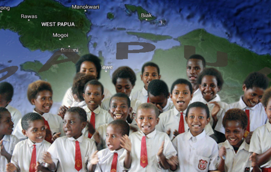 Ilustrasi pendidikan di Papua
