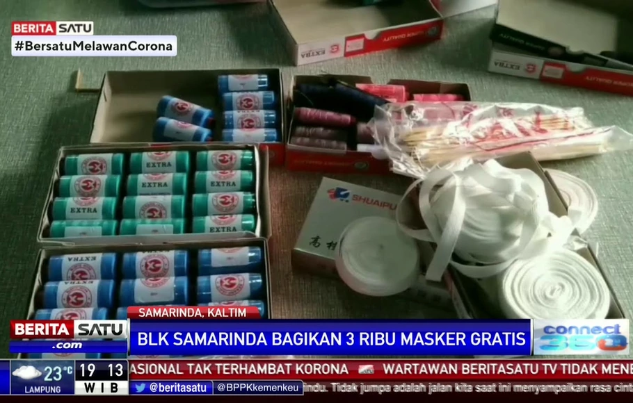 BLK Samarinda Bikin Ribuan Masker Kain untuk Dibagikan Gratis