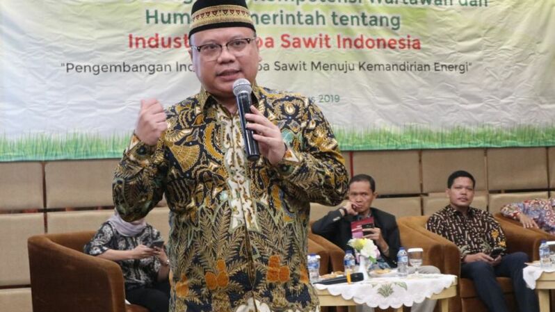 Tofan Mahdi, Ketua Bidang Komunikasi Gapki (Gabungan Pengusaha Kelapa Sawit Indonesia), di Padang, Kamis (14/8).