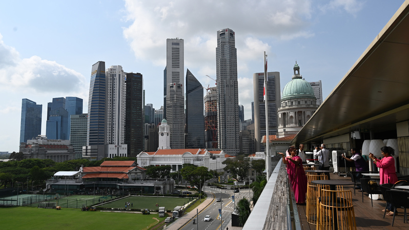 Singapura yang terlihat dari atap National Gallery.  Foto ilustrasi: Roslan RAHMAN / AFP 