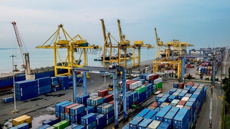 Ilustrasi kontainer di Terminal Peti Kemas (TPK) Belawan. (Foto: Ist)