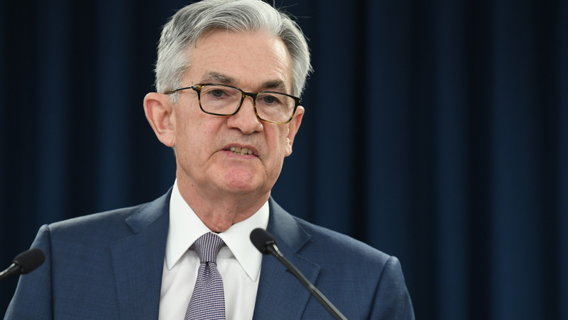 Gubernur The Federal Reserve (The Fed), Jerome Powell. ( Foto: Eric BARADAT / AFP )