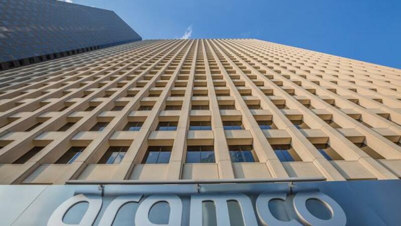 Gedung perusahaan Aramco Services di Houston, Texas, Amerika Serikat (AS). ( Foto: Shutterstock )