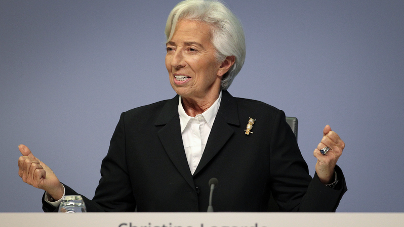 Presiden Bank Sentral Dunia (ECB), Christine Lagarde. (FOTO: DANIEL ROLAND / AFP)