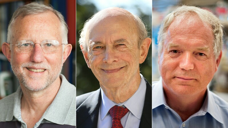 kiri-kanan: Charles M.Rice; Dr. Harvey Alter; dan Dr. Michael Houghton memenangkan Hadiah Nobel Kedokteran pada 5 Oktober 2020 atas penemuan virus Hepatitis C. ( Foto: JOHN ABBOTT, RICHARD SIEMENS, CHIACHI CHANG / UNIVERSITY OF ALBERTA / NATIONAL INSTITUTES OF HEALTH / THE ROCKEFELLER UNIVERSITY / AFP )