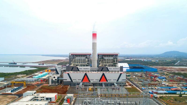 Pembangkit Listrik Tenaga Uap (PLTU) Jawa-7 Unit 2 yang berkapasitas 2x1,05 Megawatt (MW). ( Foto: Central Southern China Electric Power Design Institute Co 
Ltd )