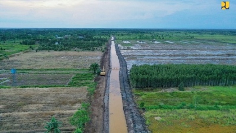Lokasi pengembangan food estate di Kabupaten Kapuas, Provinsi Kalimantan Tengah (Kalteng).